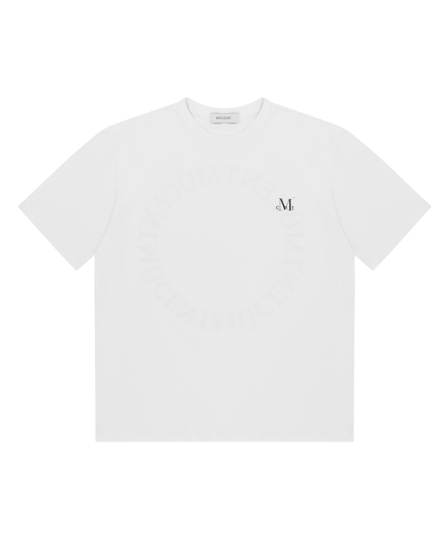 MUCENT(ムセント)の「シグニチャーバックラウンド円形ロゴルーズフィット半袖Tシャツ(ホワイト)(Tシャツ/カットソー・メンズ・ホワイト・LARGE/MEDIUM/X-LARGE)」の3枚目の写真