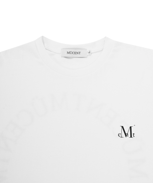 MUCENT(ムセント)の「シグニチャーバックラウンド円形ロゴルーズフィット半袖Tシャツ(ホワイト)(Tシャツ/カットソー・メンズ・ホワイト・LARGE/MEDIUM/X-LARGE)」の4枚目の写真