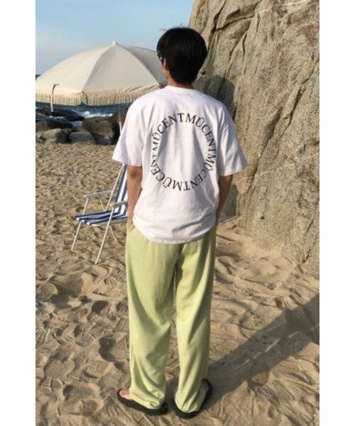 MUCENT(ムセント)の「シグニチャーバックラウンド円形ロゴルーズフィット半袖Tシャツ(ホワイト)(Tシャツ/カットソー・メンズ・ホワイト・LARGE/MEDIUM/X-LARGE)」の8枚目の写真