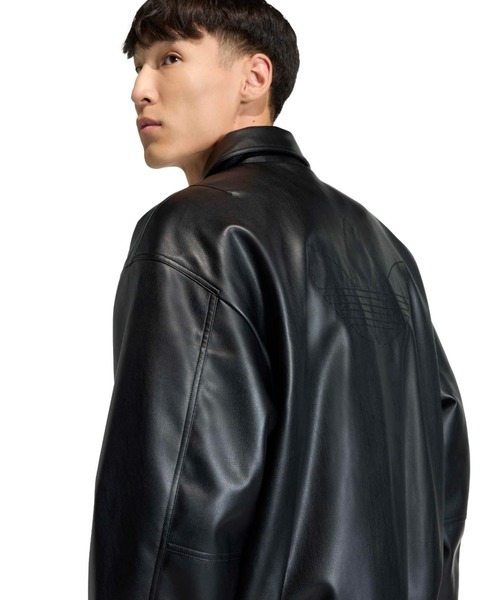 adidas PREMIUM ESSENTIALS PLEATHER BOMBER JACKET / アディダス