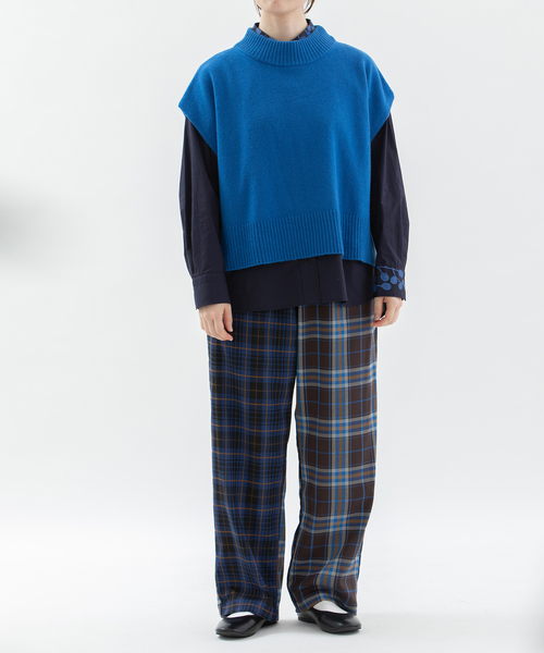 nop de nod(ノップドゥノッド)の「miscチェックストレートパンツ(その他パンツ・レディース・ダークブルー/レッド/グリーン・M)」の19枚目の写真