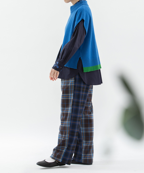 nop de nod(ノップドゥノッド)の「miscチェックストレートパンツ(その他パンツ・レディース・ダークブルー/レッド/グリーン・M)」の20枚目の写真