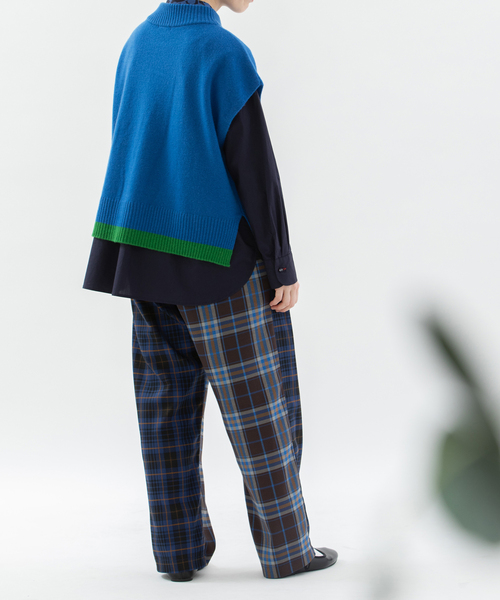 nop de nod(ノップドゥノッド)の「miscチェックストレートパンツ(その他パンツ・レディース・ダークブルー/レッド/グリーン・M)」の21枚目の写真