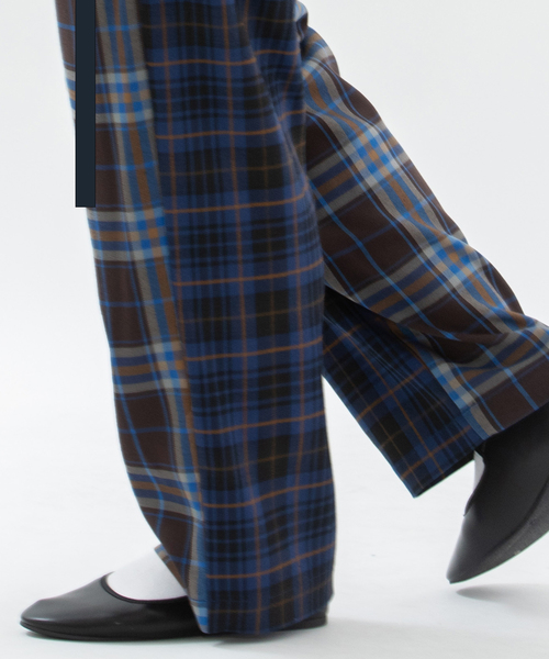 nop de nod(ノップドゥノッド)の「miscチェックストレートパンツ(その他パンツ・レディース・ダークブルー/レッド/グリーン・M)」の13枚目の写真