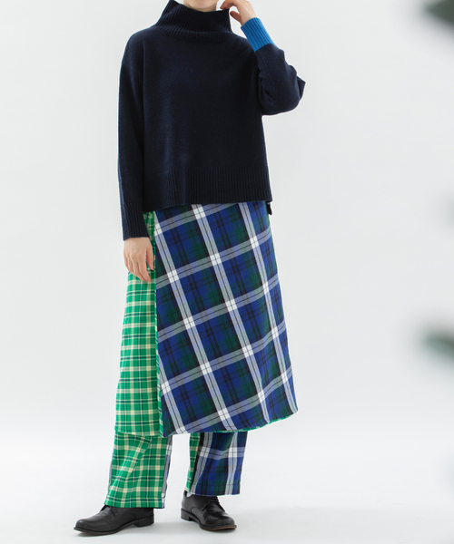 nop de nod(ノップドゥノッド)の「miscチェックストレートパンツ(その他パンツ・レディース・ダークブルー/レッド/グリーン・M)」の16枚目の写真