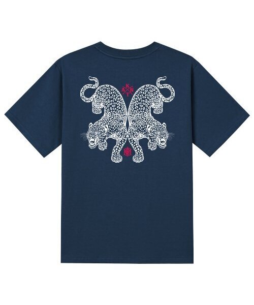 KAN6312(カン6312)の「KTN0102 タイガー半袖Tシャツ - ネイビー(Tシャツ/カットソー・メンズ・その他・SMALL/LARGE/MEDIUM/X-LARGE)」の1枚目の写真