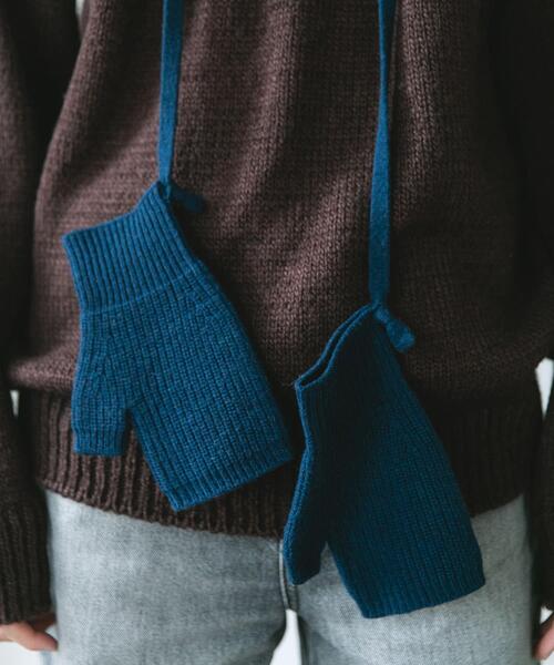 URBAN RESEARCH DOORS（アーバンリサーチドアーズ）の「2WAYニットグローブ（手袋・メンズ・ブラック/イエロー/ブルー・-）」の2枚目の写真