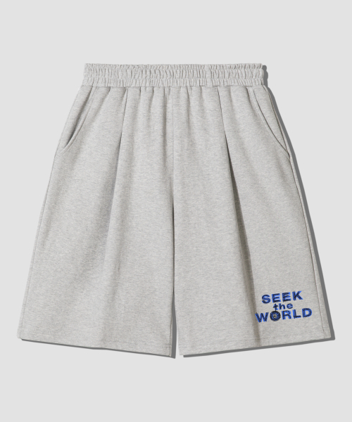 GRANFINNY(グランフィニ)の「ドローイングワールド ワンタックバミューダショートパンツ-メランジ(その他パンツ・レディース・グレー・SMALL/LARGE)」の1枚目の写真