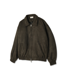 And Again | ミニマルスエードカラーブルゾン（カーキ）(MA-1)