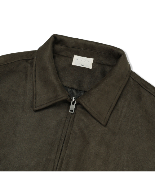 And Again（アンドアゲイン）の「ミニマルスエードカラーブルゾン（カーキ）（MA-1・メンズ・その他・FREE）」の4枚目の写真