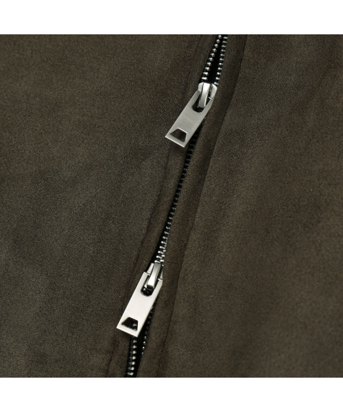 And Again（アンドアゲイン）の「ミニマルスエードカラーブルゾン（カーキ）（MA-1・メンズ・その他・FREE）」の7枚目の写真