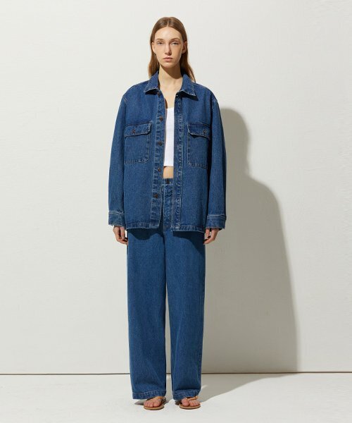 LADY VOLUME(レディーボリューム)の「LOOSE FIT WASHING DENIM JACKET_BLUE(デニムジャケット・レディース・その他・FREE)」の1枚目の写真