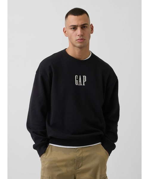 ギャップ GAP1969ロゴ オーバーサイズ スウェット ブラック XS GAP（ギャップ） トレーナー スウェット GAP1969アーチロゴ スウェット