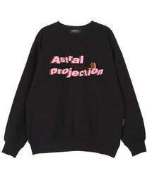 ディテクティブオーバーサイズドロップショルダーマンツーマン_ブラック