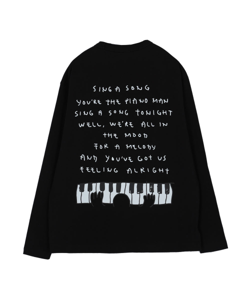 OURPOCKETS(アワーポケッツ)の「トムソンビレッジ ラブXスマイル ラウンドTシャツ (ブラック)(Tシャツ/カットソー・レディース・ブラック・MEDIUM/X-LARGE)」の2枚目の写真