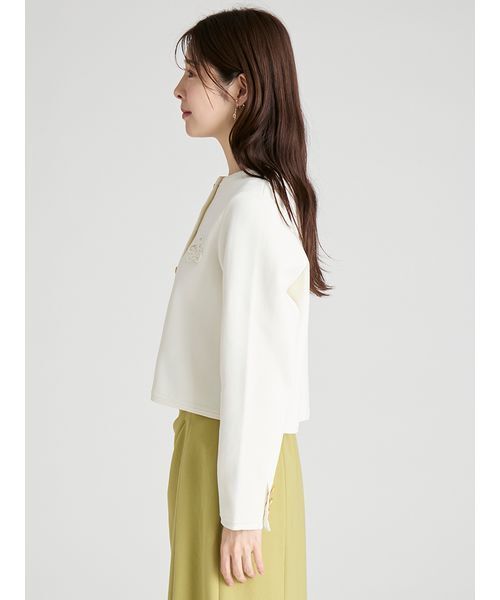 CELFORD(セルフォード)の「トリム総針カーディガン(カーディガン/ボレロ・レディース・その他/オフホワイト/ダークネイビー・F)」の6枚目の写真