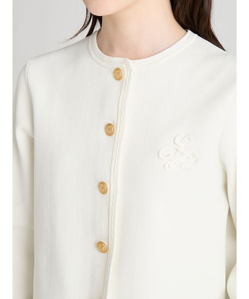 CELFORD(セルフォード)の「トリム総針カーディガン(カーディガン/ボレロ・レディース・その他/オフホワイト/ダークネイビー・F)」の7枚目の写真