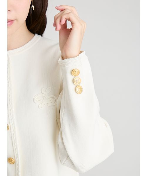 CELFORD(セルフォード)の「トリム総針カーディガン(カーディガン/ボレロ・レディース・その他/オフホワイト/ダークネイビー・F)」の11枚目の写真