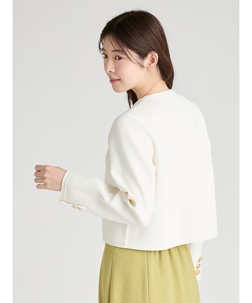 CELFORD(セルフォード)の「トリム総針カーディガン(カーディガン/ボレロ・レディース・その他/オフホワイト/ダークネイビー・F)」の15枚目の写真