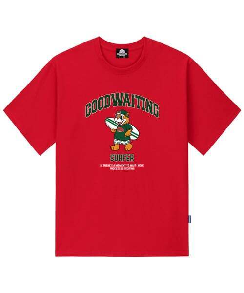 TRIPSHION(トリップション)の「グリーンサファーベアグラフィックTシャツ - レッド(Tシャツ/カットソー・メンズ・その他・LARGE/MEDIUM/X-LARGE)」の1枚目の写真