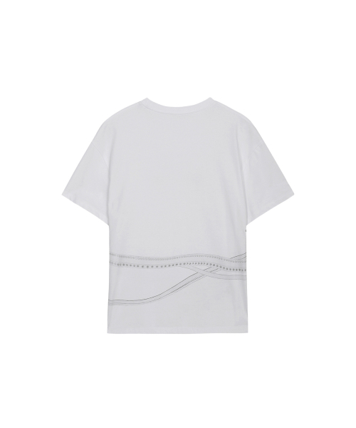 THREE TO EIGHTY(スリートゥエイティー)の「SNAP BELT GRAPHIC TEE WHITE(Tシャツ/カットソー・レディース・その他・FREE)」の5枚目の写真
