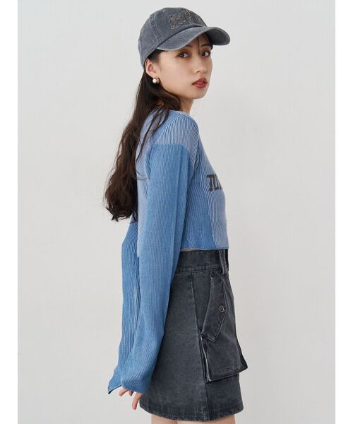 MURUA(ムルーア)の「パッチロゴスタッズキャップ(キャップ・レディース・ベージュ/ブラック/ブルー・FREE)」の12枚目の写真