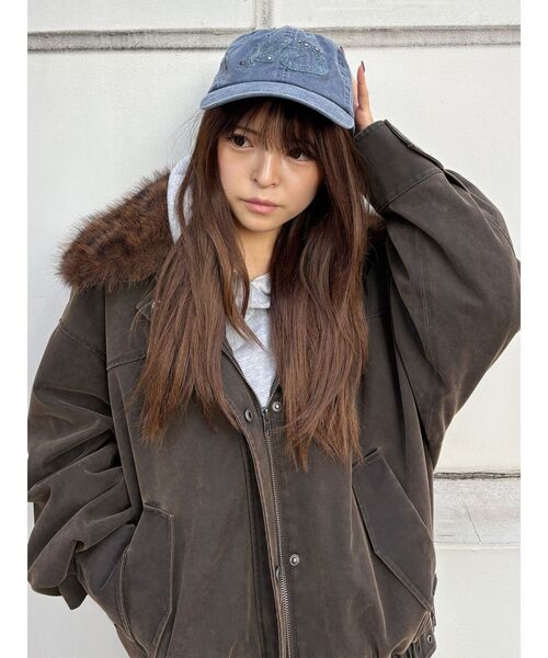 MURUA(ムルーア)の「パッチロゴスタッズキャップ(キャップ・レディース・ベージュ/ブラック/ブルー・FREE)」の17枚目の写真