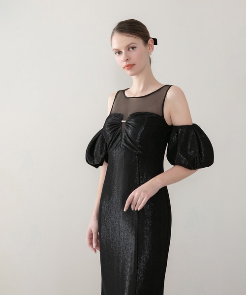 Leja(レジャ)の「【LEJA LUXE】ラメシャイニーシアーデコルテマーメイドドレスワンピース美脚効果結婚式 パーティードレス 成人式 二次会 同窓会 お呼ばれ オケージョン 20代 30代(ドレス・レディース・ブラック・SMALL/MEDIUM/LARGE)」の7枚目の写真