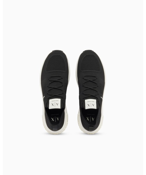 ARMANI EXCHANGE(アルマーニエクスチェンジ)の「【A|X アルマーニ エクスチェンジ】AXロゴ ソックススニーカー(スニーカー・メンズ・オフホワイト/ブラック・9/8.5/6/8/7.5/7/6.5)」の4枚目の写真