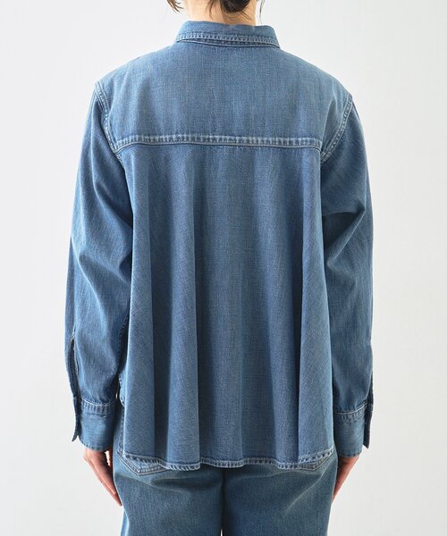 RIVE DROITE（リヴドロワ）の「【RIMH（リムエイチ）】バックフレアショートシャツ（シャツ/ブラウス・レディース・ブルー/サックスブルー・FREE）」の15枚目の写真