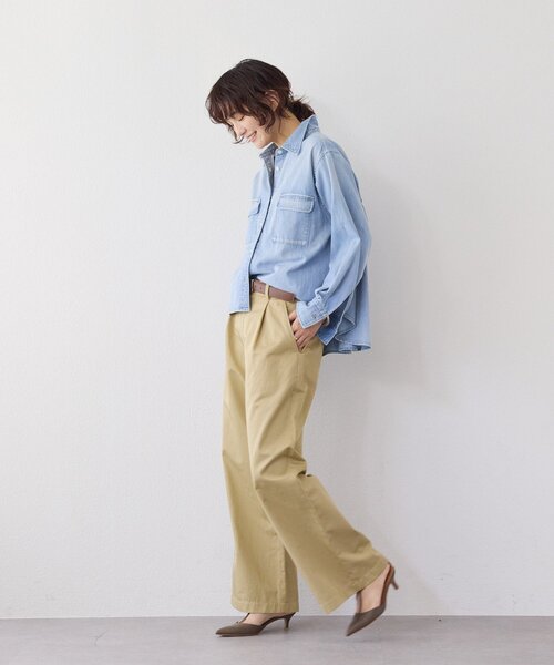 RIVE DROITE（リヴドロワ）の「【RIMH（リムエイチ）】バックフレアショートシャツ（シャツ/ブラウス・レディース・ブルー/サックスブルー・FREE）」の22枚目の写真