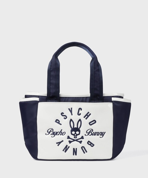 Psycho Bunny（サイコバニー）の「[GOLF]サークルロゴ ラウンドバッグ（トートバッグ・メンズ・シルバー/ブラック/ホワイト・FREE）」の4枚目の写真