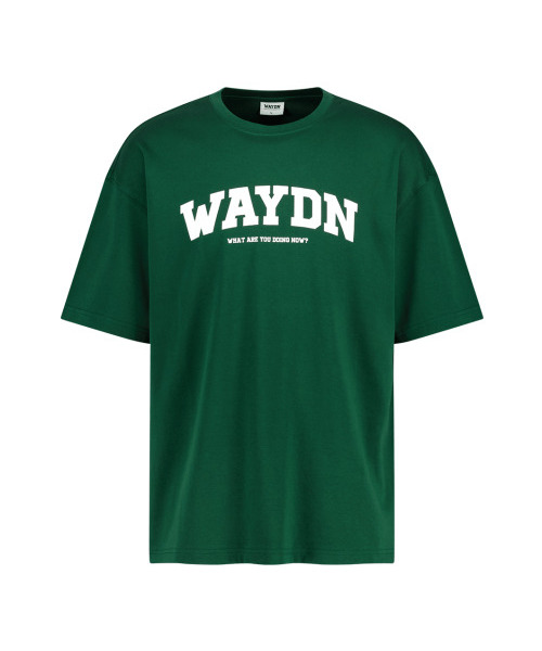 WAYDN（ウェイドゥン）の「ラウンディングロゴオーバーサイズ半袖グリーン（Tシャツ/カットソー・メンズ・その他・S/M/L/2XL/XL）」の2枚目の写真