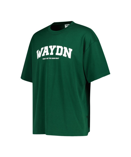 WAYDN（ウェイドゥン）の「ラウンディングロゴオーバーサイズ半袖グリーン（Tシャツ/カットソー・メンズ・その他・S/M/L/2XL/XL）」の3枚目の写真