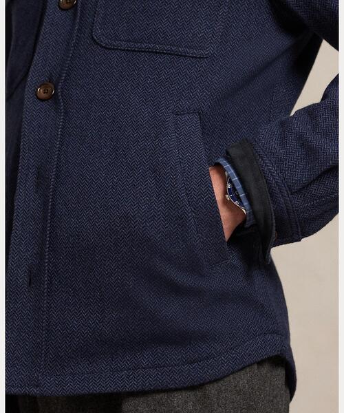 ウールブレンド ヘリンボーン ジャケット（カバーオール）｜POLO RALPH