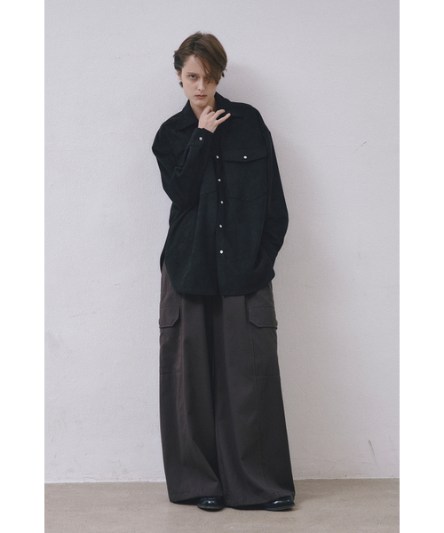 MIDNLOW(ミッドアンドロー)の「Big Pocket Wide Pants (Dark Brown)(その他パンツ・レディース・その他・FREE)」の5枚目の写真
