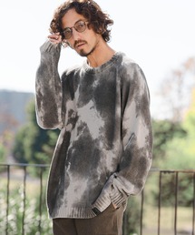 mn3218- Spot Dyed Like Print Knit Pullover ニット(PF-261-001)
