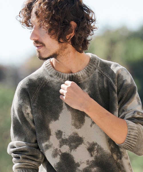 CAMBIO(カンビオ)の「mn3218- Spot Dyed Like Print Knit Pullover ニット(PF-261-001)(ニット/セーター・メンズ・ブラック/グレー・M/L)」の11枚目の写真