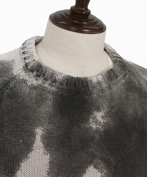 CAMBIO(カンビオ)の「mn3218- Spot Dyed Like Print Knit Pullover ニット(PF-261-001)(ニット/セーター・メンズ・ブラック/グレー・M/L)」の20枚目の写真