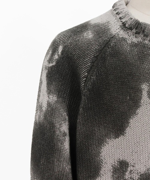 CAMBIO(カンビオ)の「mn3218- Spot Dyed Like Print Knit Pullover ニット(PF-261-001)(ニット/セーター・メンズ・ブラック/グレー・M/L)」の21枚目の写真