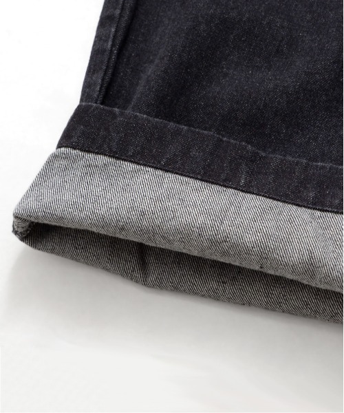 Dickies（ディッキーズ）の「『Dickies/ディッキーズ』TCツイル/デニムワイドストレート（デニムパンツ・メンズ・カーキ/ベージュ/ブラック/ブラック系1/ブルー系1/チャコールグレー・L/M/LL）」の9枚目の写真