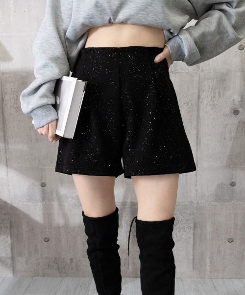 Miniministore(ミニミニストア)の「ラメツイード風ショートパンツハイウエスト(その他パンツ・レディース・ブラック/ダークグレー・M/S/L)」の15枚目の写真