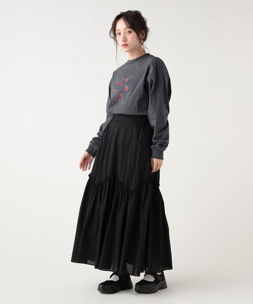 BEAMS HEART(ビームスハート)の「フルーツ ロゴプリントT(Tシャツ/カットソー・レディース・ホワイト系その他5/ブラック/チャコールグレー/オフホワイト・FREE)」の22枚目の写真