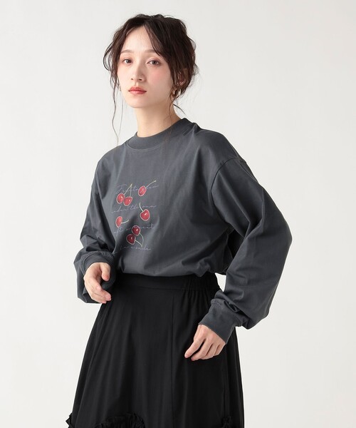 BEAMS HEART(ビームスハート)の「フルーツ ロゴプリントT(Tシャツ/カットソー・レディース・ホワイト系その他5/ブラック/チャコールグレー/オフホワイト・FREE)」の20枚目の写真