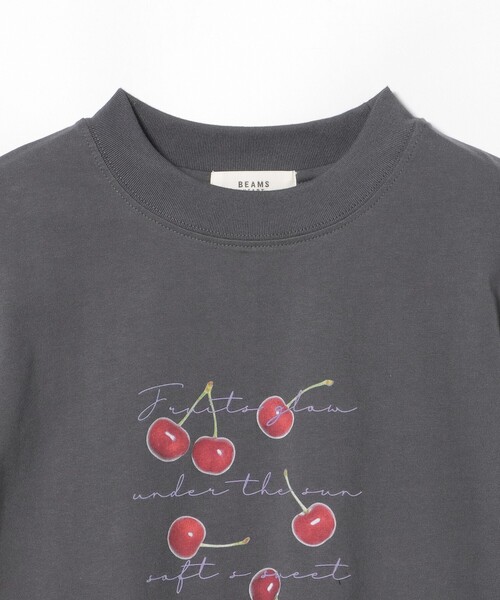 BEAMS HEART(ビームスハート)の「フルーツ ロゴプリントT(Tシャツ/カットソー・レディース・ホワイト系その他5/ブラック/チャコールグレー/オフホワイト・FREE)」の12枚目の写真