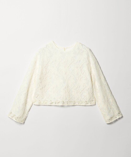 EMMEL REFINES（エメルリファインズ）の「＜EMMEL REFINES＞EM シシュウレース 2WAY ブラウス（シャツ/ブラウス・レディース・オフホワイト/ブラック・FREE）」の2枚目の写真