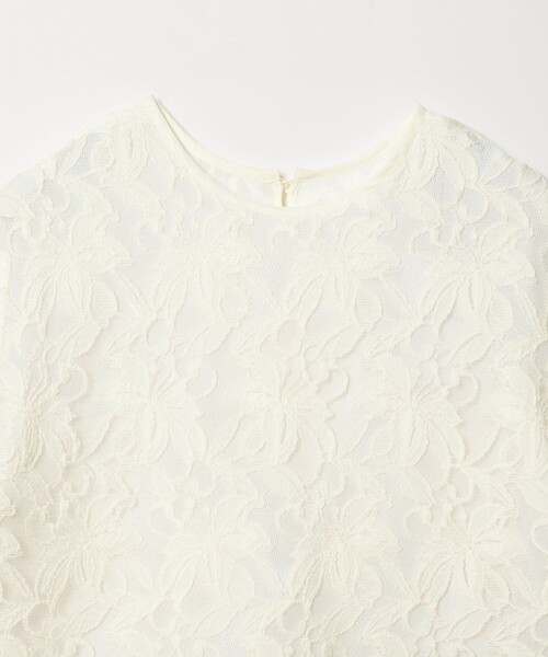 EMMEL REFINES（エメルリファインズ）の「＜EMMEL REFINES＞EM シシュウレース 2WAY ブラウス（シャツ/ブラウス・レディース・オフホワイト/ブラック・FREE）」の9枚目の写真