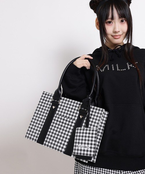 MILK（ミルク）の「ギンガムトート バッグ（ハンドバッグ・レディース・A/C/B・FREE）」の5枚目の写真