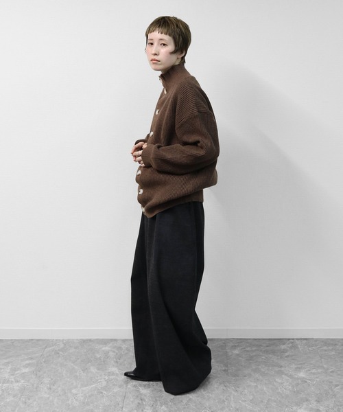 THE CELL.（ザセルドット）の「ツイード調コクーンワイドパンツ　SOFT BRUSHED COCOON WIDE PANTS（その他パンツ・レディース・チャコールグレー/ブラウン・FREE）」の10枚目の写真