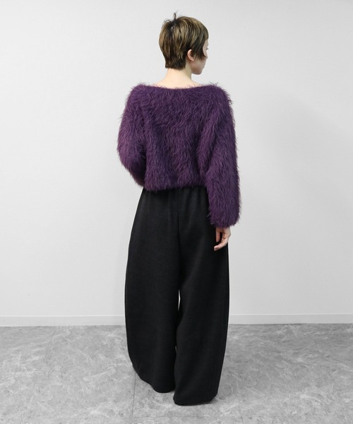 THE CELL.（ザセルドット）の「ツイード調コクーンワイドパンツ　SOFT BRUSHED COCOON WIDE PANTS（その他パンツ・レディース・チャコールグレー/ブラウン・FREE）」の7枚目の写真